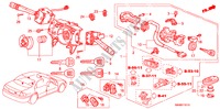 INTERRUPTOR COMBINADO(D.) para Honda ACCORD 2.3VTI 4 portas automática de 4 velocidades 2001