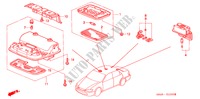 LUZ INTERIOR para Honda ACCORD V6 4 portas automática de 4 velocidades 2000