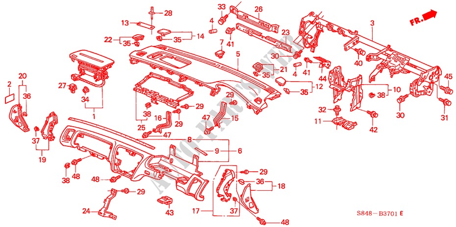 PAINEL INSTRUMENTOS(D.) para Honda ACCORD 2.0EXI 4 portas 5 velocidades manuais 1998
