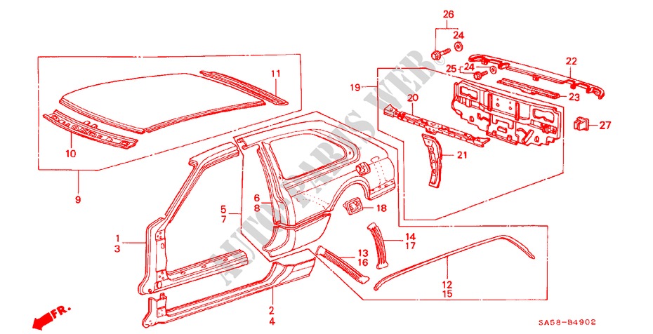 ALTERNADOR(3) para Honda ACCORD EX 3 portas automática de 4 velocidades 1984