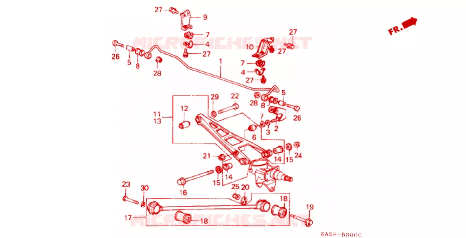 BRACO INFERIOR TRASEIRO/ESTICADOR Honda  ACCORD 1985 EX automática de 4 velocidades 