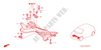 ESTRUTURA SECUNDARIA DIANTEIRA para Honda JAZZ 1.3DSI 5 portas totalmente automática CVT 2004