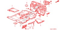 TAPETE PISO para Honda JAZZ 1.3LX 5 portas totalmente automática CVT 2002