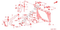 TUBO FLEXIVEL RADIADOR/DEPOSITO RESERVA('04 ) para Honda JAZZ 1.3DSI 5 portas totalmente automática CVT 2004