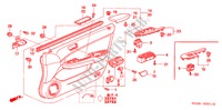 FORRO PORTA FRENTE(D.) para Honda ACCORD 3.0 SIR 4 portas automática de 5 velocidades 2003