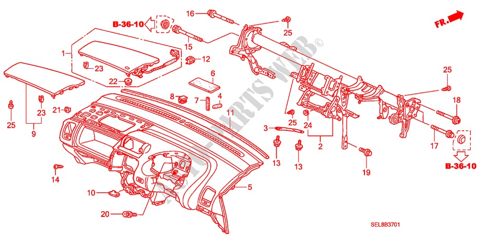PAINEL INSTRUMENTOS(D.) para Honda CITY ZX GXI 4 portas totalmente automática CVT 2008