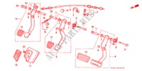 PEDAL TRAVAOES/PEDAL EMBRAIAGEM(2) para Honda CIVIC DX 1300 3 portas automática de 4 velocidades 1991