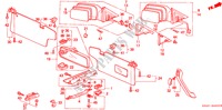 RETROVISOR/PALA SOL para Honda CIVIC DX 4 portas automática de 4 velocidades 1991