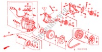 AR CONDICIONADO (COMPRESSOR)(HADSYS) para Honda CIVIC CRX VTI 2 portas 5 velocidades manuais 1996