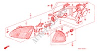 FAROL(2) para Honda CIVIC CRX SI-T 2 portas 5 velocidades manuais 1992