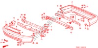 PARA CHOQUES(2) para Honda CIVIC 1.5EL 4 portas automática de 4 velocidades 1992