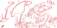 GUARNICAO PILAR/ FORRO LATERAL para Honda PRELUDE SI 2 portas 5 velocidades manuais 1994