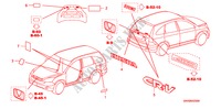 EMBLEMAS/ETIQUETAS CUIDADO para Honda CR-V 2WD 5 portas automática de 5 velocidades 2010