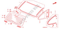VIDRO TRASEIRO/VIDROS QUARTO para Honda CR-V 2WD 5 portas automática de 5 velocidades 2010
