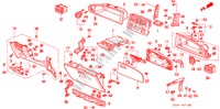 GUARNICAO PAINEL INSTRU.(LH) para Honda ODYSSEY EX 5 portas automática de 4 velocidades 1999