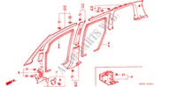 GUARNICAO PILAR(D.) para Honda ODYSSEY EX 5 portas automática de 4 velocidades 1999