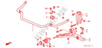 ESTABILIZADOR FRENTE/ BRACO INFERIOR FRENTE para Honda ACURA 3.5RL 3.5RL 4 portas automática de 4 velocidades 1997