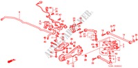 ESTABILIZADOR TRASEIRO/ BRACO INFERIOR TRASEIRO para Honda LEGEND LEGEND 4 portas automática de 4 velocidades 2000
