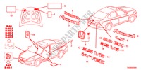 EMBLEMAS/ETIQUETAS CUIDADO para Honda ACCORD 2.0EX 4 portas automática de 5 velocidades 2011