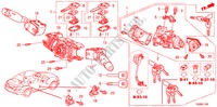 INTERRUPTOR COMBINADO(LH)( '10) para Honda ACCORD 2.0EX 4 portas 5 velocidades manuais 2010