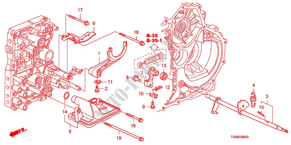 FORQUILHA(L4) para Honda ACCORD 2.4LX 4 portas automática de 5 velocidades 2011