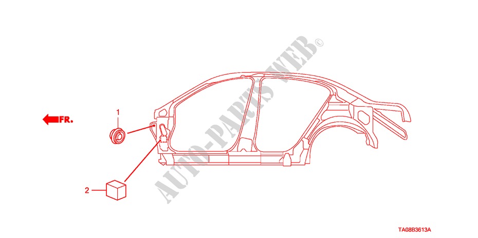 OLHAL(LATERAL) para Honda ACCORD 2.4LX 4 portas automática de 5 velocidades 2011