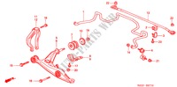 ESTABILIZADOR FRENTE/ BRACO INFERIOR FRENTE para Honda CIVIC 1.4IS 4 portas automática de 4 velocidades 2000
