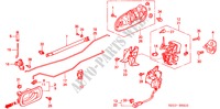 FECHOS PORTAS TRASEIRAS para Honda BALLADE 150I 4 portas automática de 4 velocidades 2000