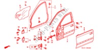 PAINEIS PORTAS FRENTE para Honda CIVIC 1.4IS 4 portas automática de 4 velocidades 2000