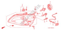 FAROL(1) para Honda CIVIC 1.6LS 4 portas 5 velocidades manuais 2001
