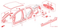 PAINEIS EXTERIOR/PAINEL TRASEIRO para Honda CITY V 4 portas 5 velocidades manuais 2006