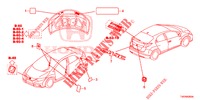 EMBLEMAS/ETIQUETAS CUIDADO  para Honda CIVIC 1.4 EXECUTIVE 5 portas 6 velocidades manuais 2012
