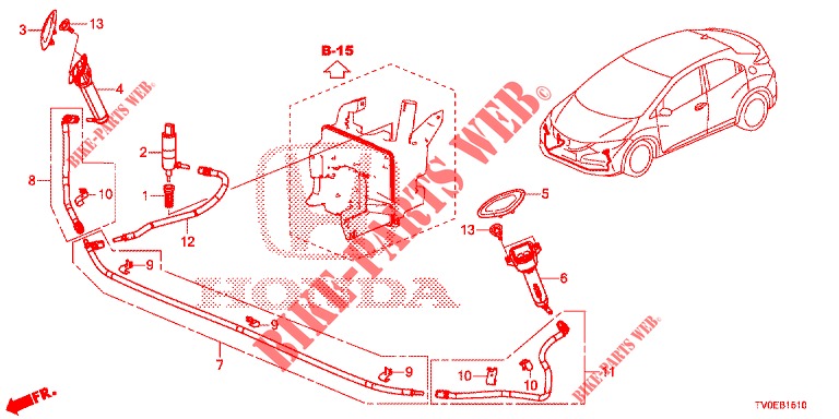 LAVA FAROL(S)  para Honda CIVIC 1.4 EXECUTIVE TUNER LESS 5 portas 6 velocidades manuais 2014