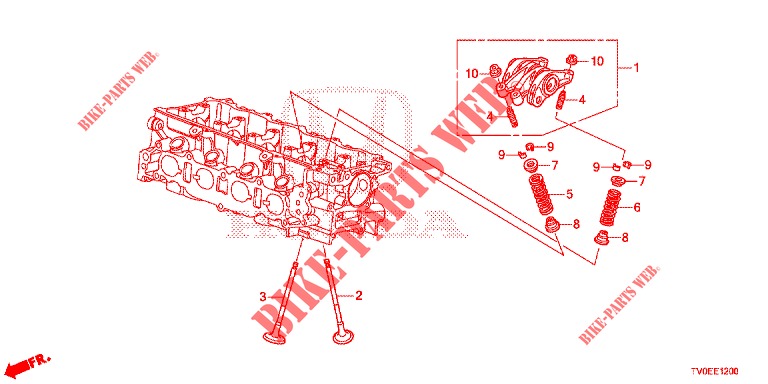 VALVULA/BALANCEIRO (1.4L) para Honda CIVIC 1.4 EXECUTIVE TUNER LESS 5 portas 6 velocidades manuais 2014