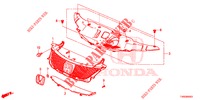 GRELHA FRENTE/MOLDURA  para Honda CIVIC DIESEL 1.6 EXECUTIVE 5 portas 6 velocidades manuais 2015