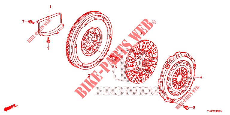 FORQUILHA DA EMBRAIAGEM (DIESEL) para Honda CIVIC DIESEL 1.6 EXECUTIVE 5 portas 6 velocidades manuais 2015