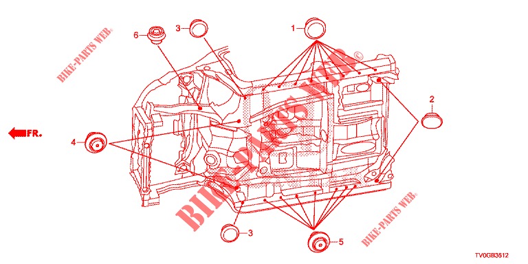 OLHAL (INFERIEUR) para Honda CIVIC DIESEL 1.6 EXECUTIVE 5 portas 6 velocidades manuais 2015