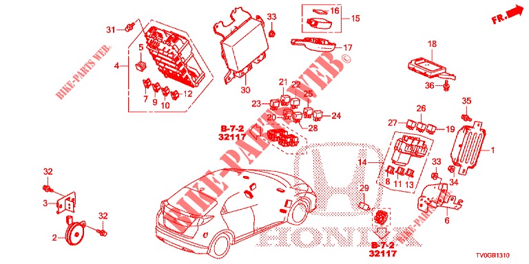 UNIDADE CONTROLO (CABINE) (1) (LH) para Honda CIVIC DIESEL 1.6 EXECUTIVE 5 portas 6 velocidades manuais 2015