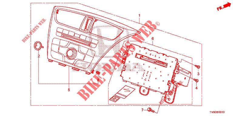 UNIDADE DE AUDIO (1) para Honda CIVIC DIESEL 1.6 EXECUTIVE 5 portas 6 velocidades manuais 2015