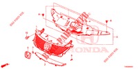 GRELHA FRENTE/MOLDURA  para Honda CIVIC 1.8 EXECUTIVE 5 portas 6 velocidades manuais 2015