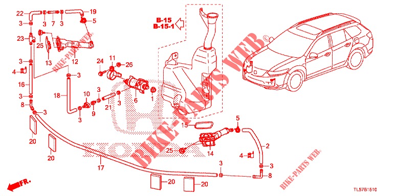 LAVA FAROL(S)  para Honda ACCORD TOURER 2.0 ELEGANCE 5 portas 6 velocidades manuais 2015