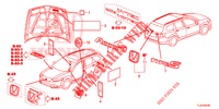 EMBLEMAS/ETIQUETAS CUIDADO  para Honda ACCORD TOURER 2.0 S 5 portas automática de 5 velocidades 2015
