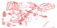 EMBLEMAS/ETIQUETAS CUIDADO  para Honda ACCORD TOURER 2.0 ELEGANCE 5 portas 6 velocidades manuais 2014