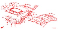 FORRO TECTO  para Honda ACCORD DIESEL 2.2 ELEGANCE 4 portas 6 velocidades manuais 2013