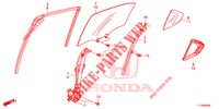 VIDRO DA PORTA TRASEIRA/REGULADOR DA PORTA  para Honda ACCORD 2.0 COMFORT 4 portas 6 velocidades manuais 2015