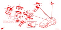 LUZ INTERIOR  para Honda CIVIC 1.4 COMFORT 5 portas 6 velocidades manuais 2012