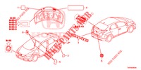 EMBLEMAS/ETIQUETAS CUIDADO  para Honda CIVIC 1.8 COMFORT 5 portas 6 velocidades manuais 2012