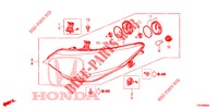 FAROL  para Honda CIVIC 1.8 COMFORT 5 portas 6 velocidades manuais 2012