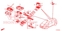 LUZ INTERIOR  para Honda CIVIC 1.8 EXECUTIVE 5 portas automática de 5 velocidades 2012
