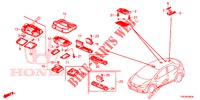 LUZ INTERIOR  para Honda CIVIC 1.8 S 5 portas 6 velocidades manuais 2012